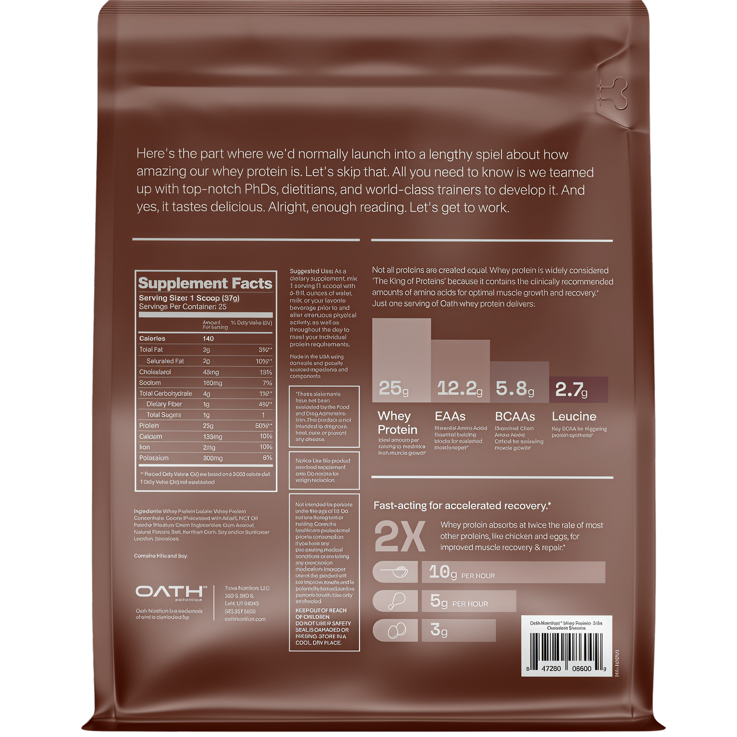 Oath Nutrition  Whey Protein